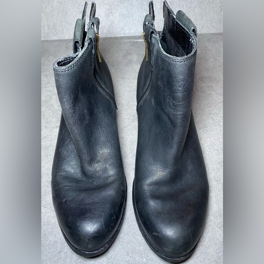 Women's Sam Edelman Ankle Booties Black Leather JAMES Size 9